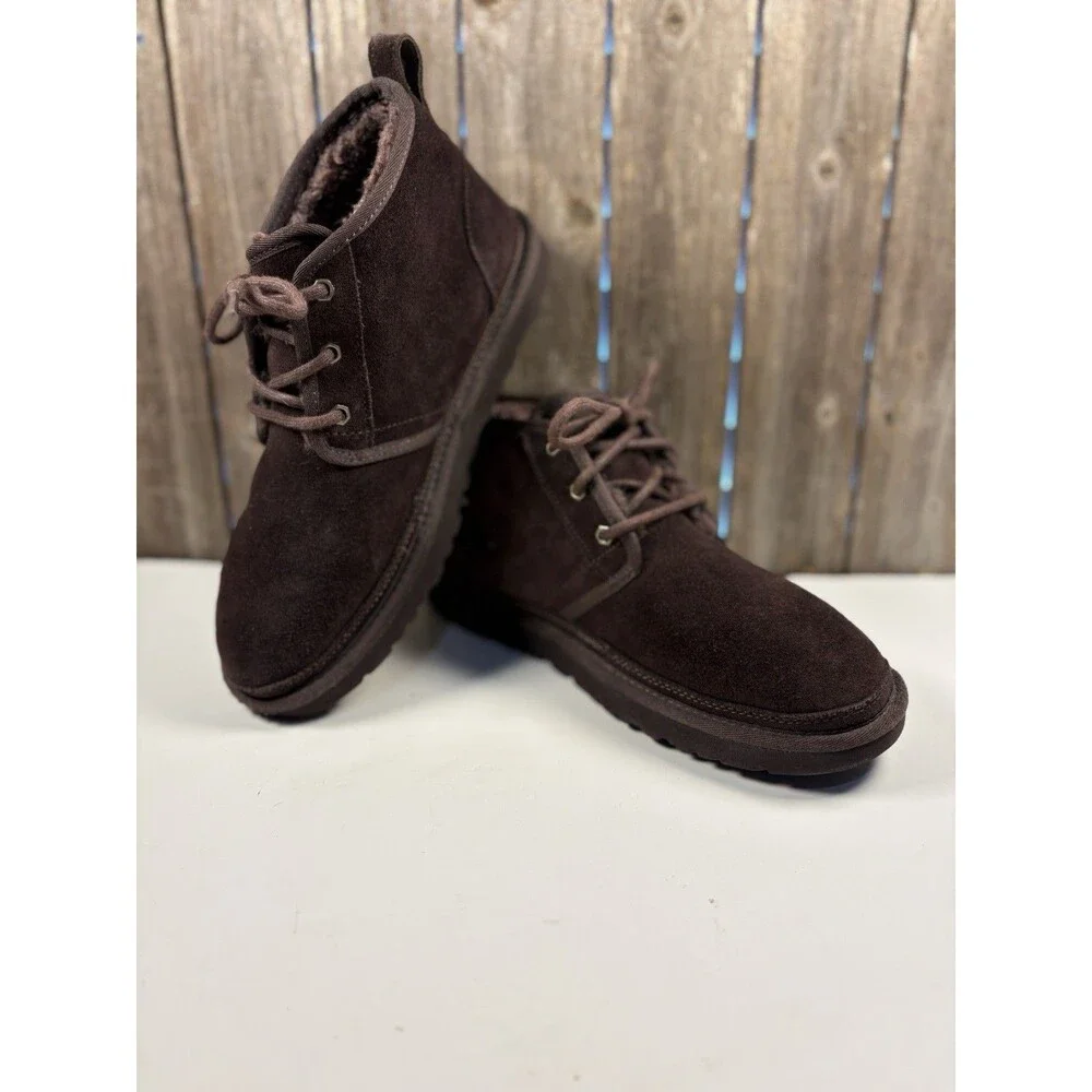 UGG Dusted Cocoa Neumel Suede Sherpa Fleece Lined Mens Boot Shoe Size 10 Brown